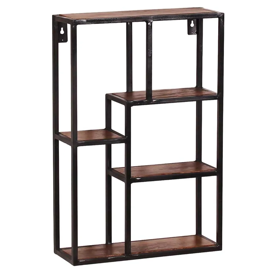 Pharao24 Wandhängeregal India> Wohnzimmerregale|Massivholzregale