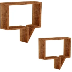 Pharao24 Wandhängeregal Set MissP> Hängeregale|Massivholzregale