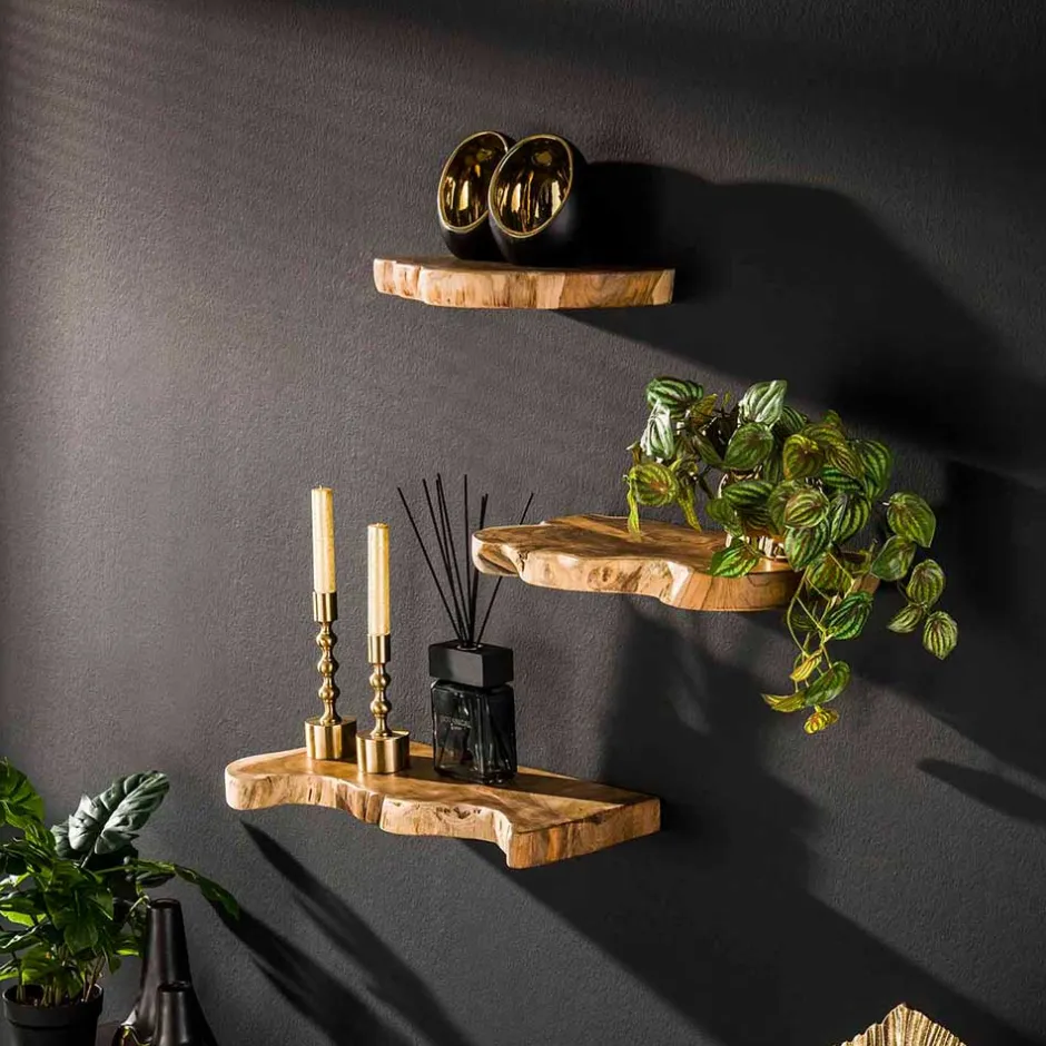 Wohnzimmerregale|Massivholzregale*Pharao24 Wandregal Acapelca