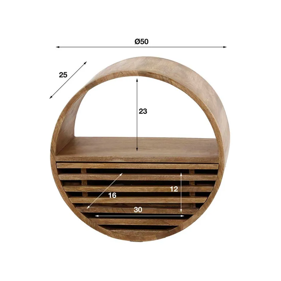 Hängeregale|Massivholzregale*Pharao24 Wandregal Iltras