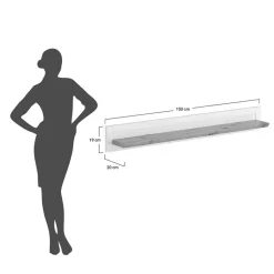 Wohnzimmerregale|Massivholzregale*Pharao24 Wandregal Jeanys