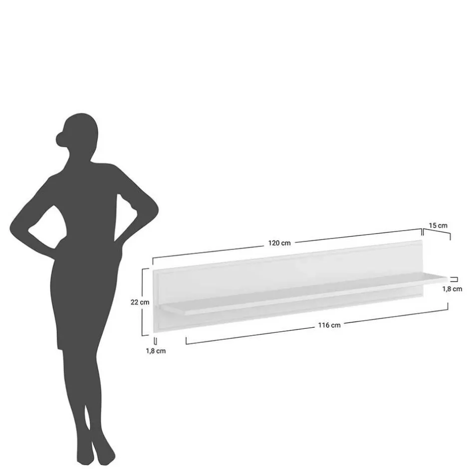 Pharao24 Wandregal Limita> Massivholzregale|Wandregale