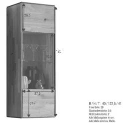 Wandvitrinen*Pharao24 Wandvitrine Rennia