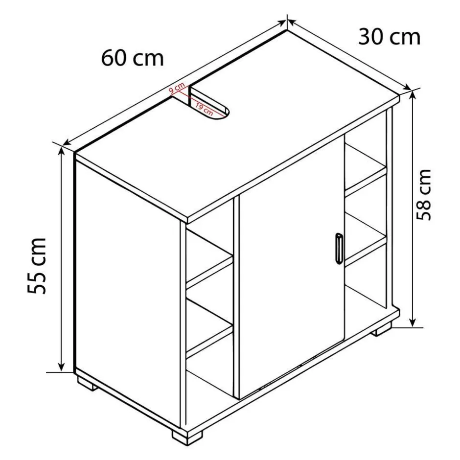Bad Unterschränke|Badezimmerschränke*Pharao24 Waschbecken Unterschrank Vimalta