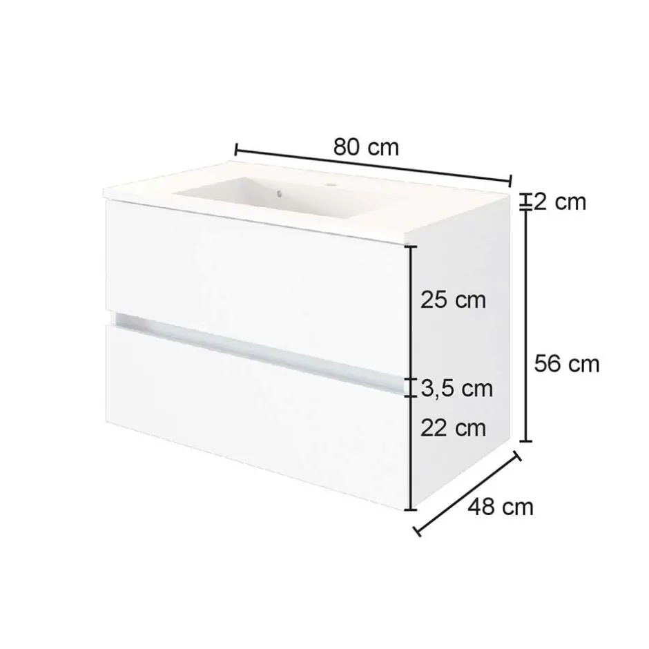 Pharao24 Waschbeckenschrank Jalexda> Badezimmerschränke|Waschbeckenunterschränke