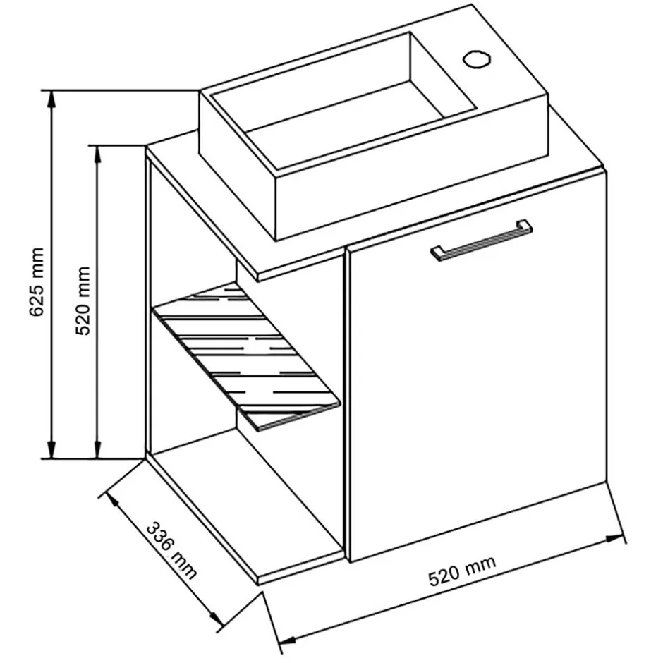 Pharao24 Waschbeckenunterschrank Bojana> Waschbeckenunterschränke|Bad Unterschränke