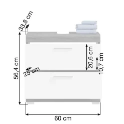Waschbeckenunterschränke|Bad Unterschränke*Pharao24 Waschbeckenunterschrank Hayoran