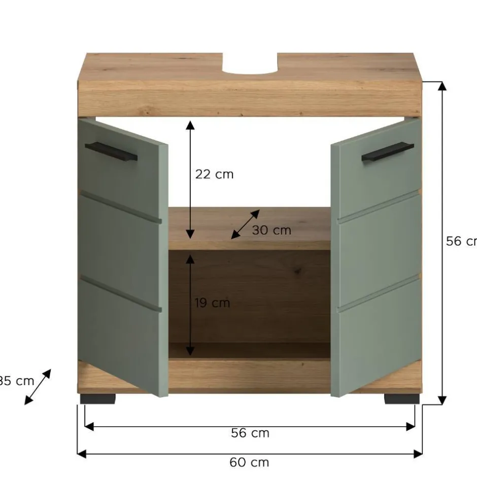 Bad Unterschränke|Waschbeckenunterschränke*Pharao24 Waschbeckenunterschrank Martinez