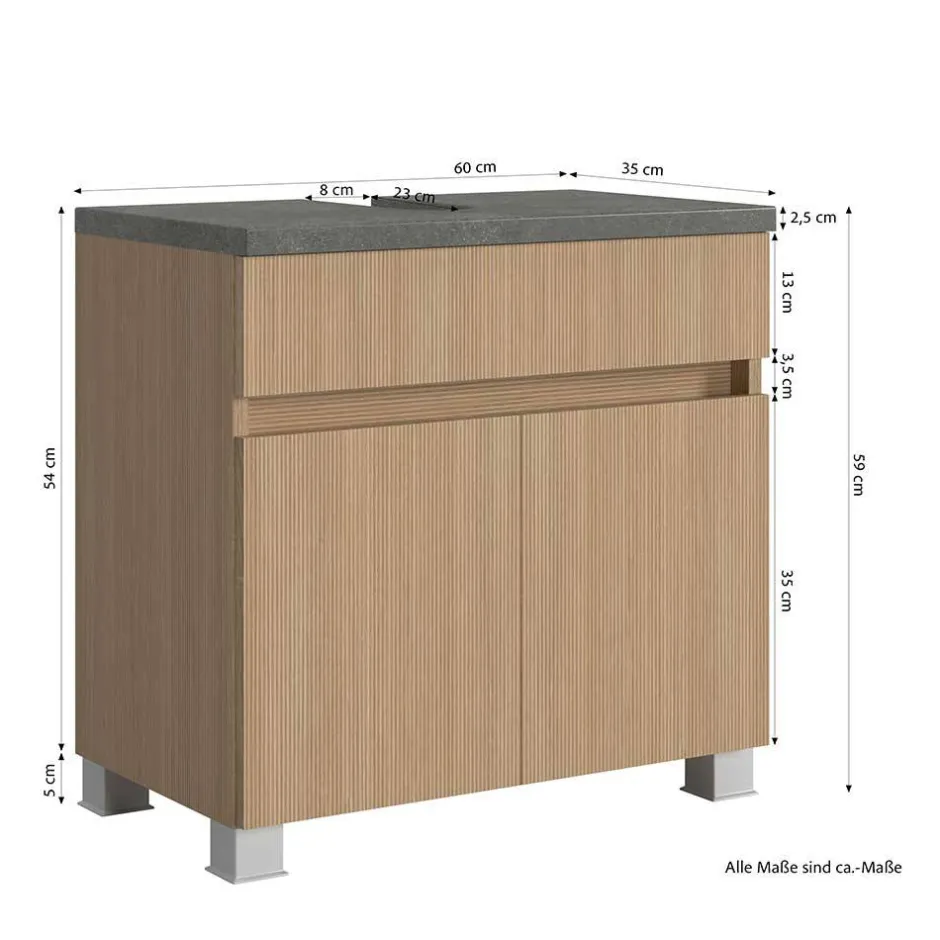 Waschbeckenunterschränke|Bad Unterschränke*Pharao24 Waschbeckenunterschrank Mino