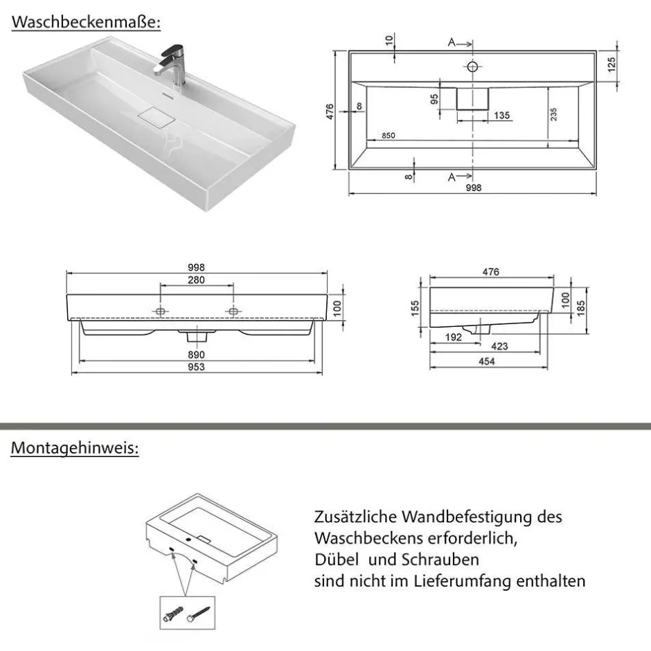 Waschbeckenunterschränke|Bad Unterschränke*Pharao24 Waschbeckenunterschrank Typon