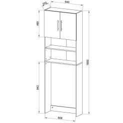 Pharao24 Waschmaschinen Schrank Bregenza><noscript><img width=