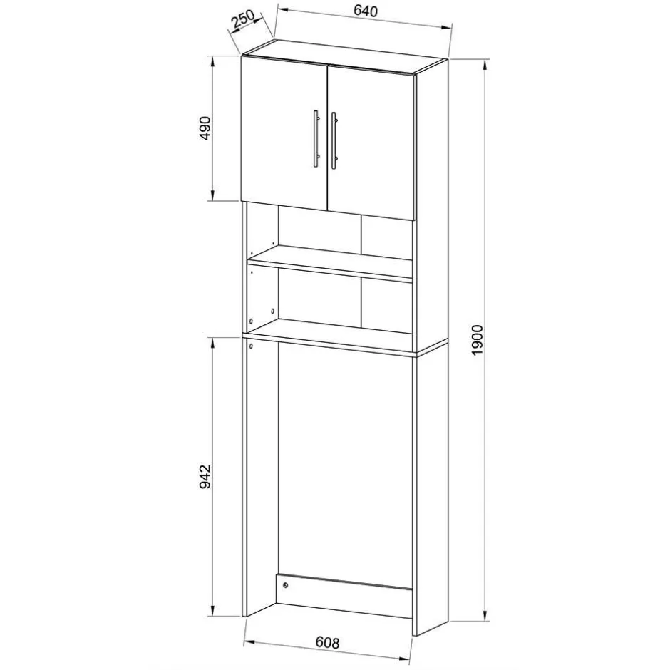Pharao24 Waschmaschinen Schrank Bregenza> Bad Hochschränke