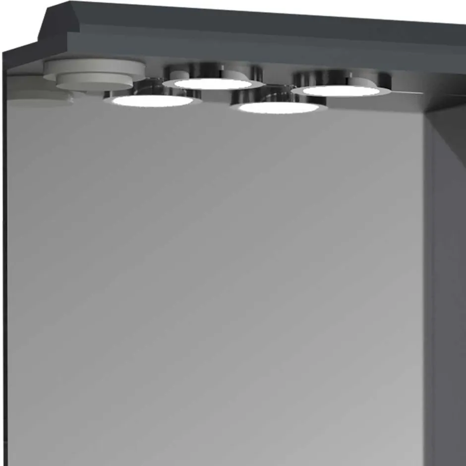 Pharao24 Waschplatz Set Anthrazit Fabolie> Badmöbel Sets