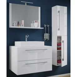 Badmöbel Sets*Pharao24 Waschplatz Set moderner Look Selami