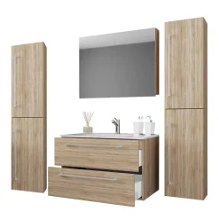 Pharao24 Waschplatz Set Sonoma Eiche Estranon> Badmöbel Sets