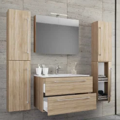 Pharao24 Waschplatz Set Sonoma Eiche Estranon> Badmöbel Sets