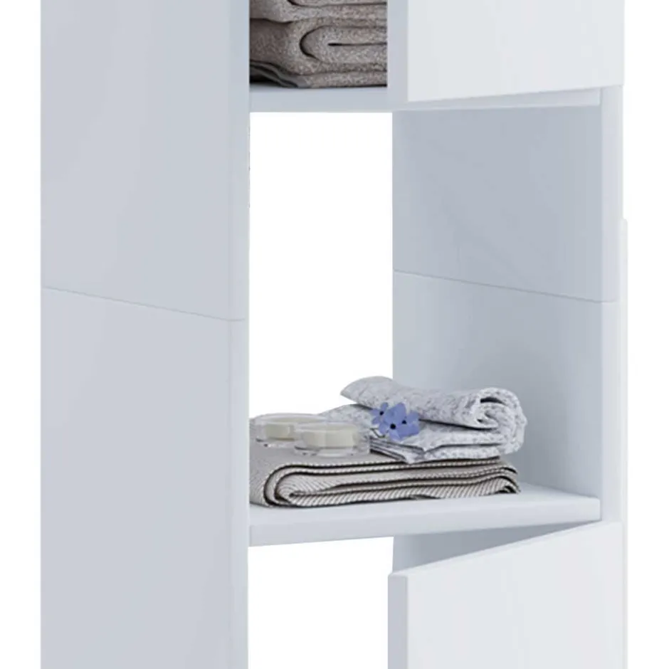 Badmöbel Sets*Pharao24 Waschplatz Set weiß modern Eli