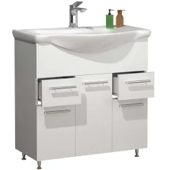 Badmöbel Sets*Pharao24 Waschplatz Set weiß Pididos