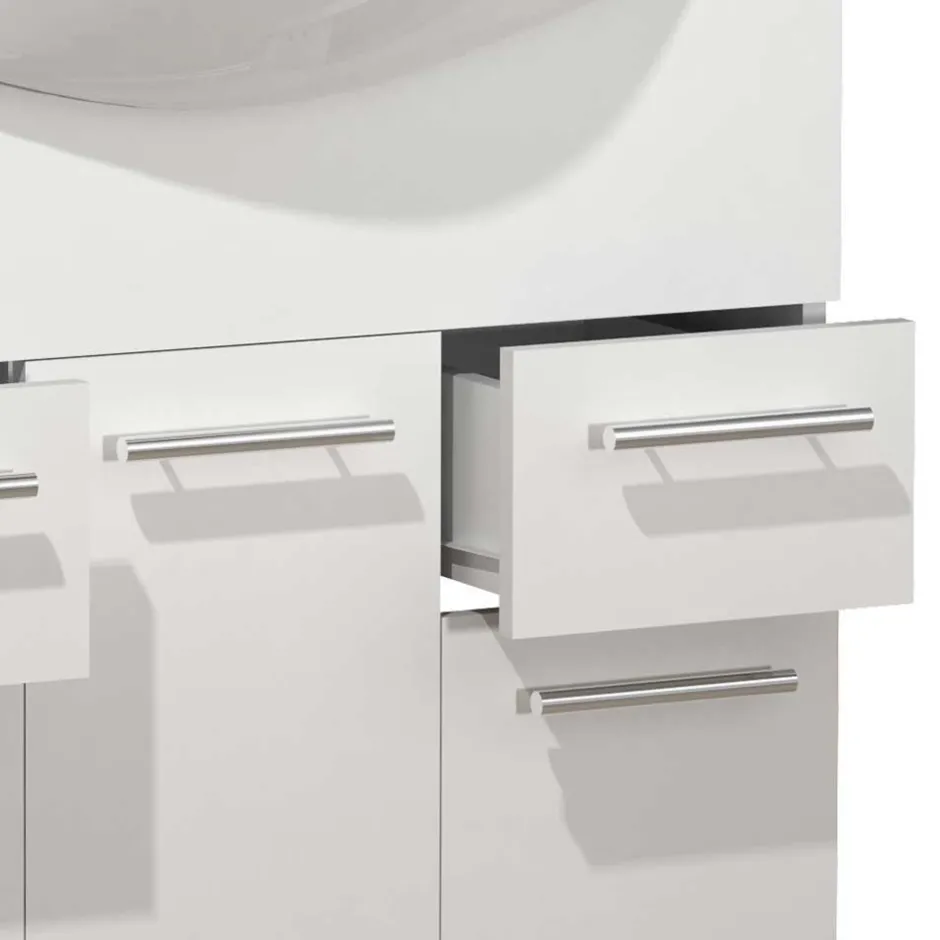 Badmöbel Sets*Pharao24 Waschplatz Set weiß Pididos