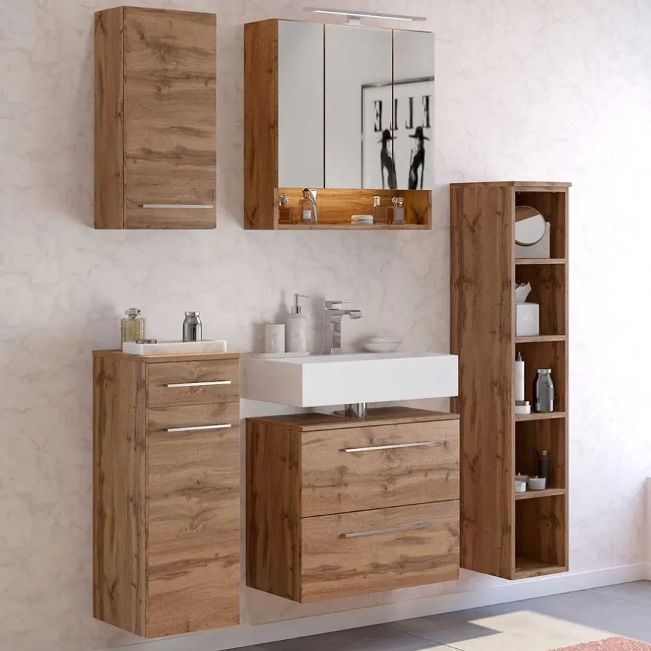 Pharao24 Waschschrank Dolveran> Badezimmerschränke|Waschbeckenunterschränke