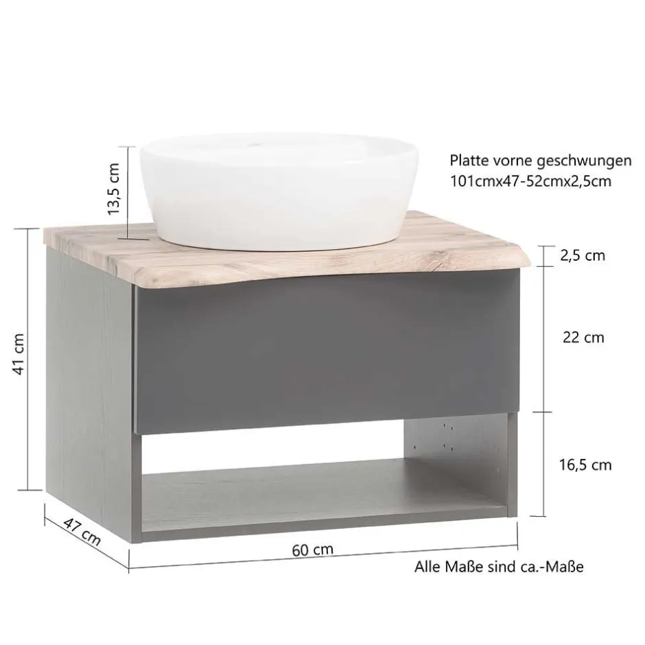 Pharao24 Waschtisch Eleon> Badezimmerschränke|Waschbeckenunterschränke