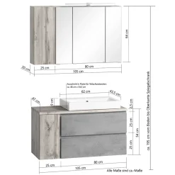 Badmöbel Sets*Pharao24 Waschtisch Set Tagma