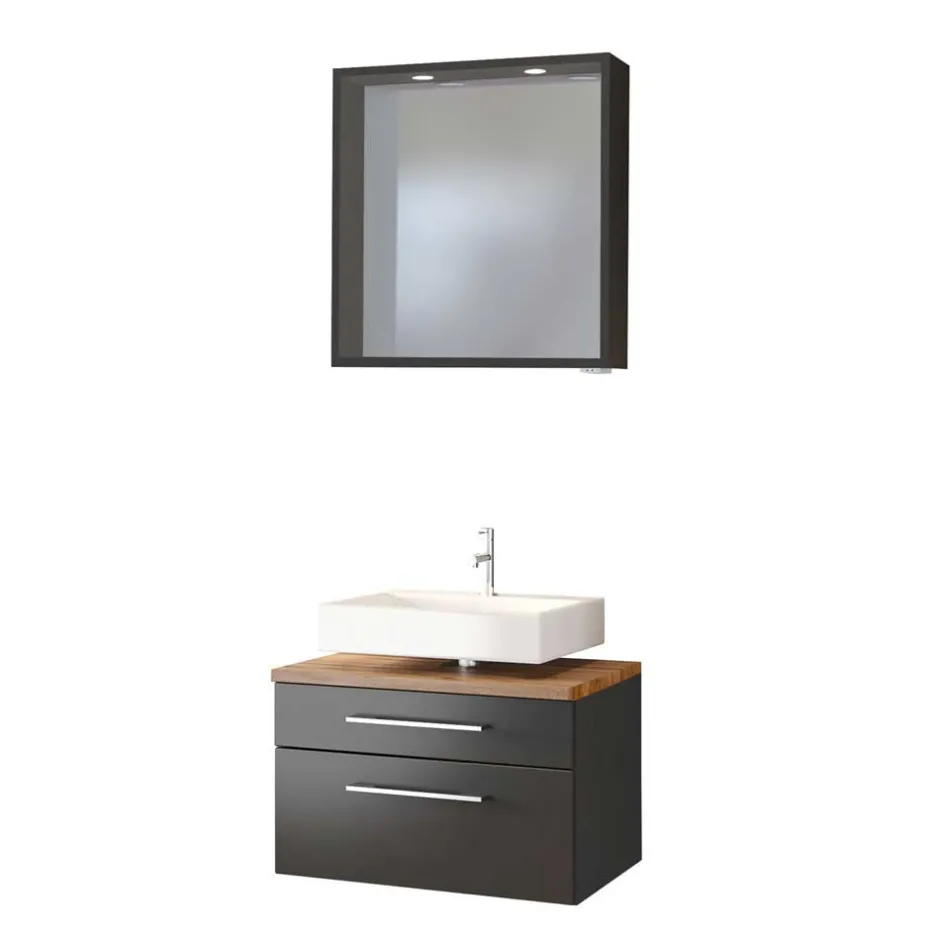 Badmöbel Sets*Pharao24 Waschtisch und Spiegel Hayos