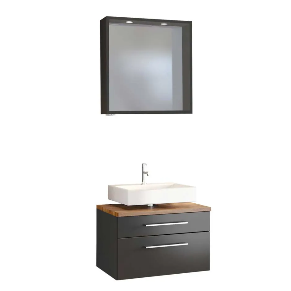 Badmöbel Sets*Pharao24 Waschtisch und Spiegel Hayos