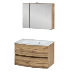 Badmöbel Sets*Pharao24 Waschtisch und Spiegelschrank Ruliand