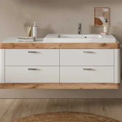 Pharao24 Waschtischkonsole hängend Liss> Waschbeckenunterschränke