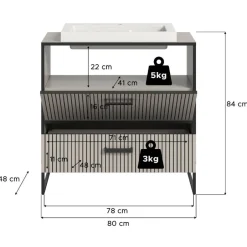 Waschbeckenunterschränke|Bad Unterschränke*Pharao24 Waschtischkonsole Please