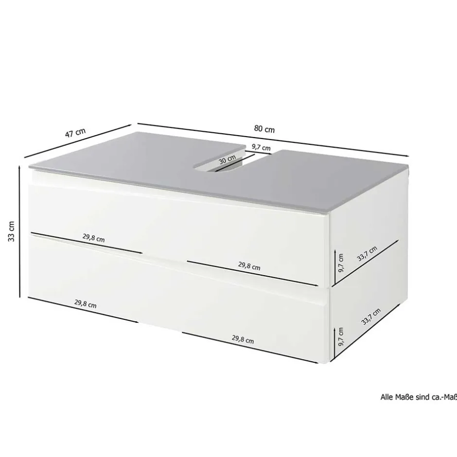 Pharao24 Waschtischkonsole Raliasco> Waschbeckenunterschränke|Bad Hängeschränke