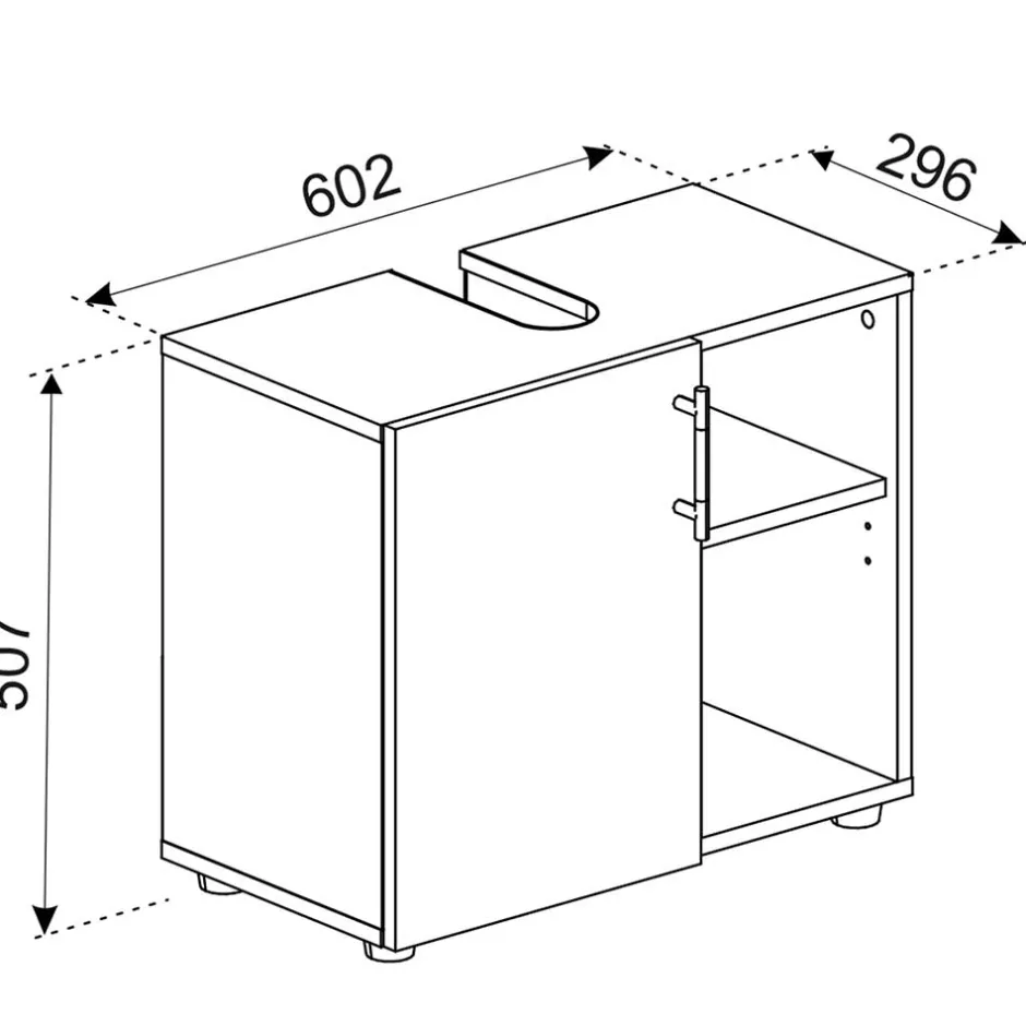 Waschbeckenunterschränke|Bad Unterschränke*Pharao24 Waschtischschrank Eli