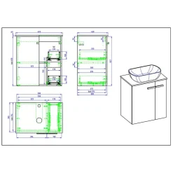 Waschbeckenunterschränke|Bad Unterschränke*Pharao24 Waschtischschrank Nushivon