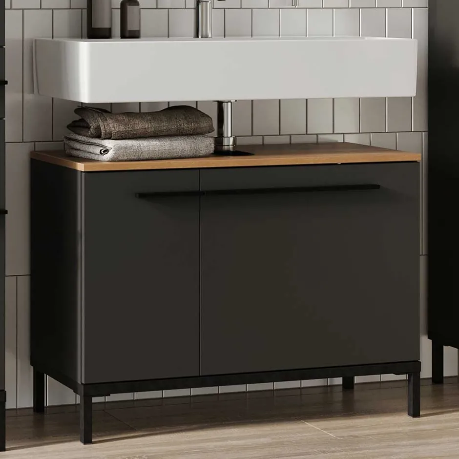 Badezimmerschränke|Waschbeckenunterschränke*Pharao24 Waschtischschrank Sisam