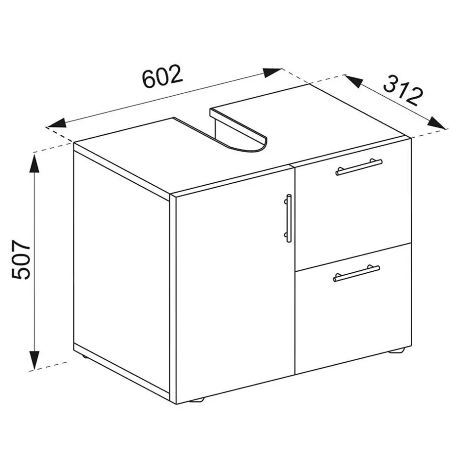 Pharao24 Waschtischunterbau Acalona> Waschbeckenunterschränke|Bad Unterschränke