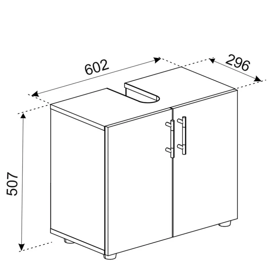 Pharao24 Waschtischunterbau Eli> Badezimmerschränke|Waschbeckenunterschränke