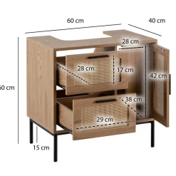 Waschbeckenunterschränke|Bad Unterschränke*Pharao24 Waschtischunterschrank Alberello