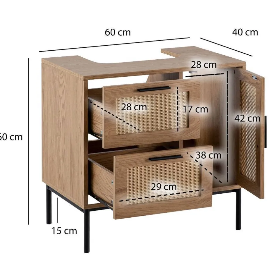 Waschbeckenunterschränke|Bad Unterschränke*Pharao24 Waschtischunterschrank Alberello