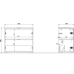 Waschbeckenunterschränke|Bad Unterschränke*Pharao24 Waschtischunterschrank Craim