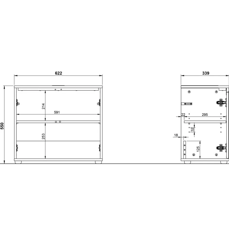Waschbeckenunterschränke|Bad Unterschränke*Pharao24 Waschtischunterschrank Craim