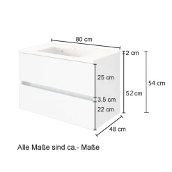 Waschbeckenunterschränke*Pharao24 Waschtischunterschrank Curdinan