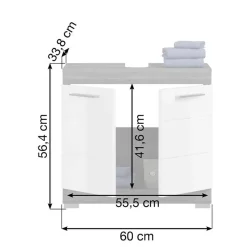 Bad Unterschränke|Waschbeckenunterschränke*Pharao24 Waschtischunterschrank Hayoran