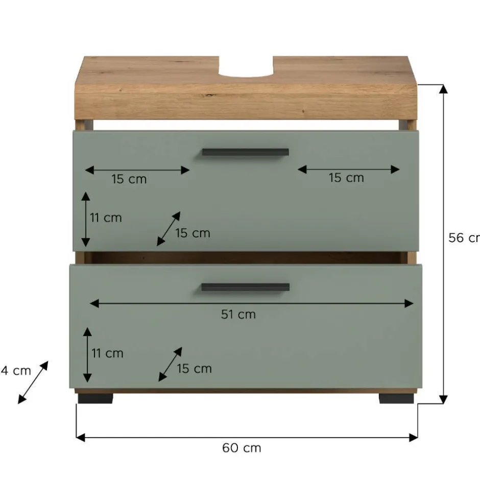 Waschbeckenunterschränke|Bad Unterschränke*Pharao24 Waschtischunterschrank Martinez