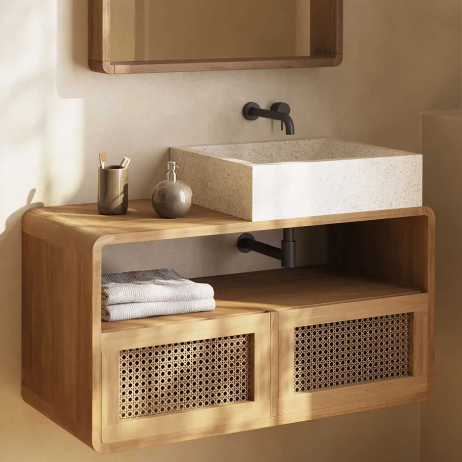 Badezimmerschränke|Waschbeckenunterschränke*Pharao24 Waschtischunterschrank Mecuras