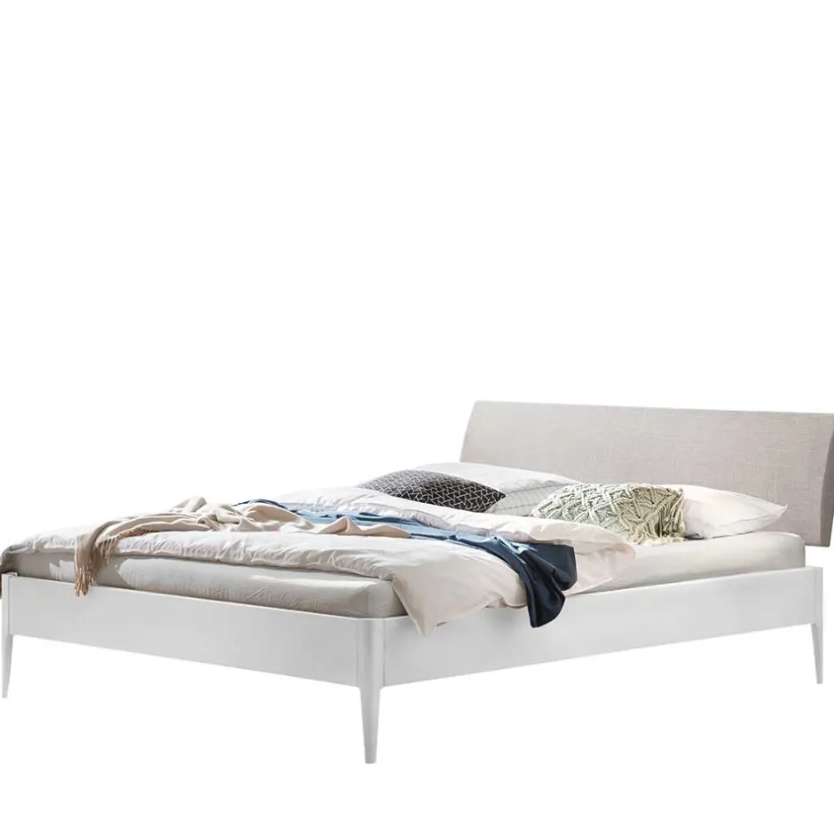 Pharao24 Weiß lackiertes Bett Lagon> Doppelbetten|Massivholzbetten