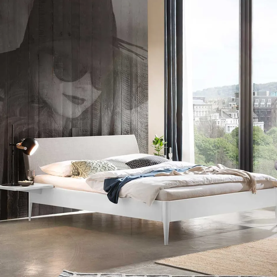 Pharao24 Weiß lackiertes Bett Lagon> Doppelbetten|Massivholzbetten