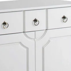 Wohnzimmerkommoden|Küchenkommode*Pharao24 Weiße Dielen Kommode Xisin