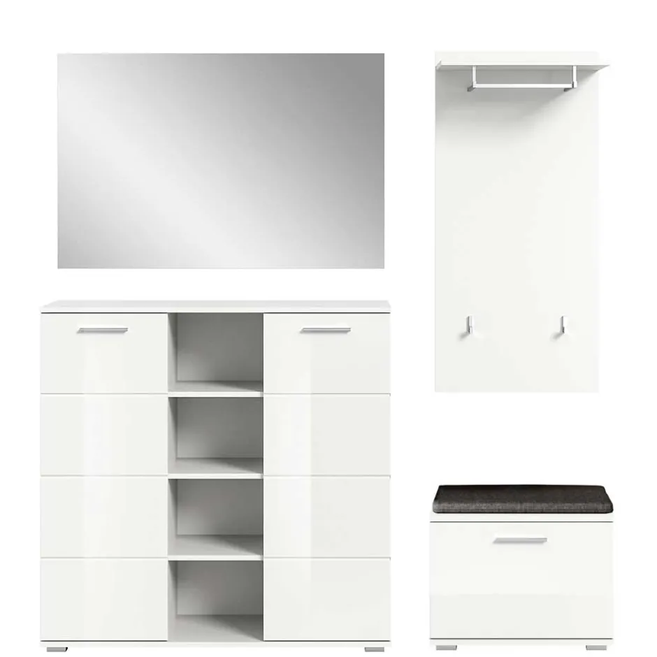 Pharao24 Weiße Garderobe Ampiano> Garderobensets