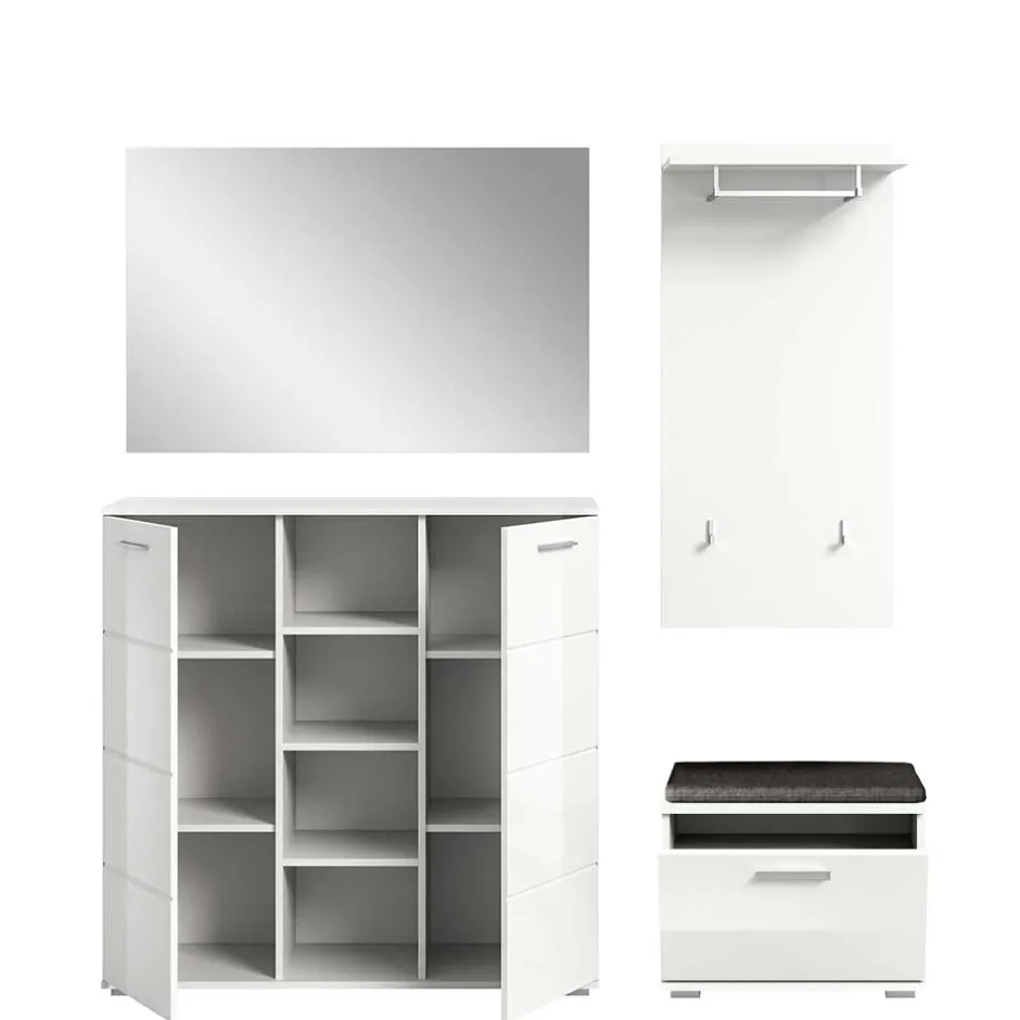 Pharao24 Weiße Garderobe Ampiano> Garderobensets